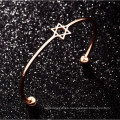 Fashion Open Rose Gold Six-Pointed Star Five-Pointed Star Bracelet Wholesale